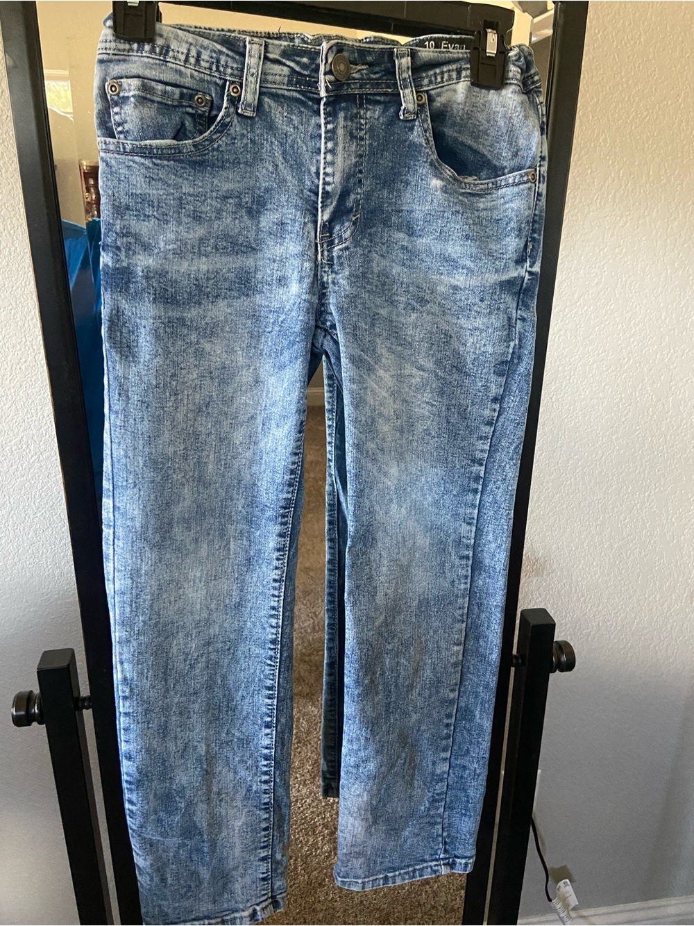 Buffalo David Bitton Boys size 10 Faded Light Blue slim Straight Jeans